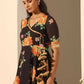 Pomcha Jaipur Black Gul Narangi Angrakha Set | Swadesiicart