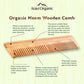 Aravi Organic Neem Wood Comb Fine and Wide Tooth - Swadesiicart