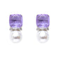 Purple Pearl Studs- Ruby Raang | Swadesiicart
