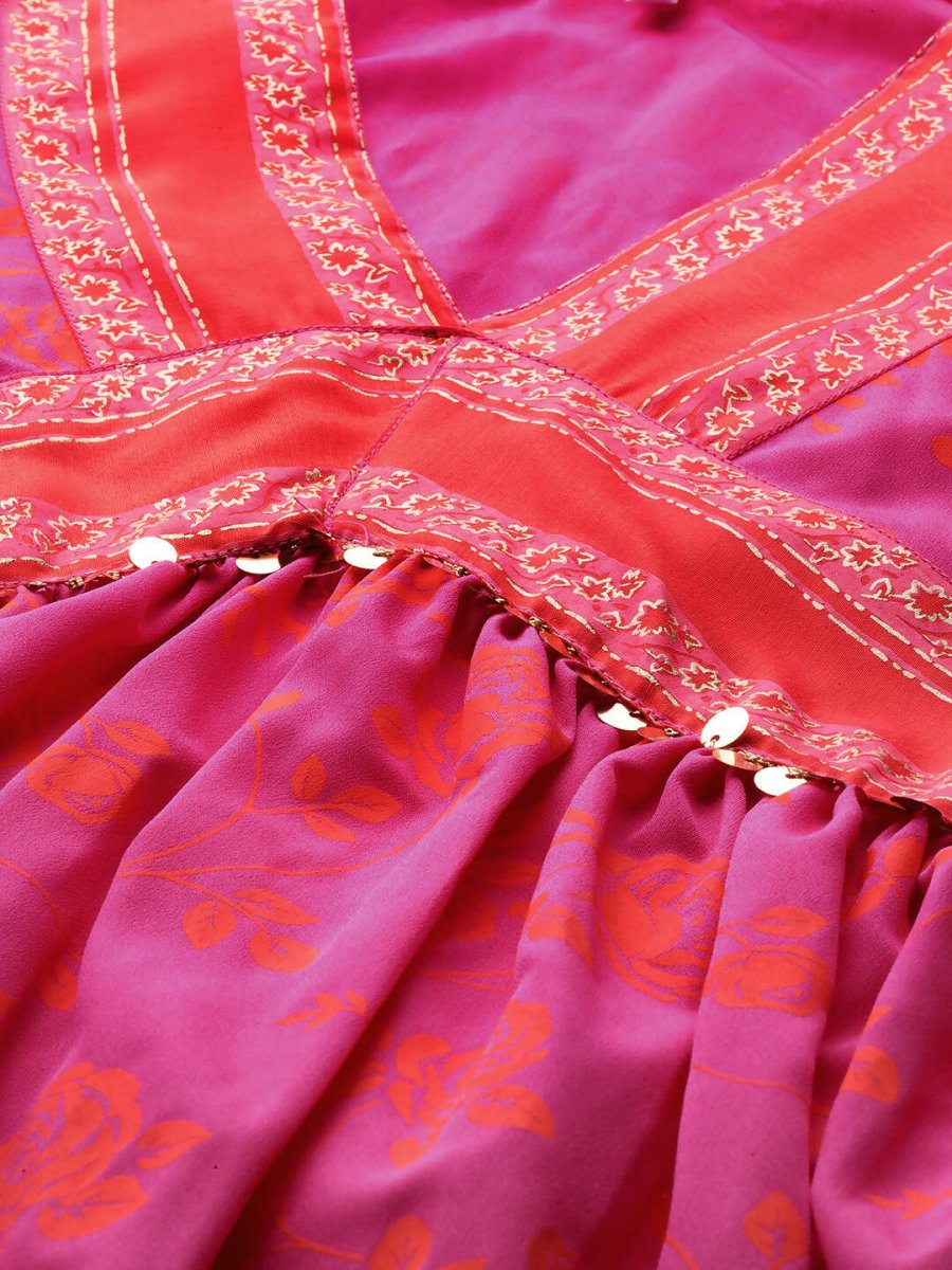 Ahalyaa Women's Traditional wear Lehnga Choli - Pink | Swadesiicart