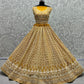 Jyoti Fashion Women's Yellow Bridal Net Fancy Sequins with Multi Thread Embroidered Wedding Lehenga Choli | Swadesiicart