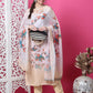 Jyoti Fashion Women's Multicolor Cotton Geometric Digital Print with Jari & Crystal Kurta with Trouser & Dupatta | Swadesiicart