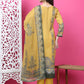 Jyoti Fashion Women's Mustard Cotton Geometric Digital Print with Jari & Crystal Kurta with Trouser & Dupatta | Swadesiicart