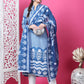 Jyoti Fashion Women's Indigo Blue Cotton Geometric Digital Print with Jari & Crystal Kurta with Trouser & Dupatta | Swadesiicart