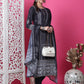 Jyoti Fashion Women's Black Cotton Geometric Digital Print with Jari & Crystal Kurta with Trouser & Dupatta | Swadesiicart