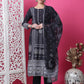 Jyoti Fashion Women's Black Cotton Geometric Digital Print with Jari & Crystal Kurta with Trouser & Dupatta | Swadesiicart