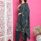 Jyoti Fashion Women's Green Muslin Floral Print with Jari & Crystal work Kurta with Trouser & Dupatta | Swadesiicart