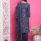 Jyoti Fashion Women's Navy Blue Muslin Floral Print with Jari & Crystal work Kurta with Trouser & Dupatta | Swadesiicart