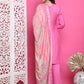 Jyoti Fashion Women's Pink Muslin Floral Resham Embroidery Kurta with Trouser & Dupatta | Swadesiicart
