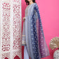Jyoti Fashion Women's Sky Blue Cotton Floral Digital Print with Resham Thread Work Kurta with Trouser & Dupatta | Swadesiicart