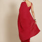 Jyoti Fashion Women's Red Satin Platted Work Designer Saree with Blouse | Swadesiicart