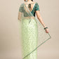 Jyoti Fashion Women's Green Net Embroidered Designer Saree with Blouse | Swadesiicart