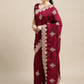 Jyoti Fashion Women's Purple Silk Blend Embroidered Designer Saree with Blouse | Swadesiicart