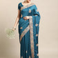 Jyoti Fashion Women's Blue Silk Blend Embroidered Designer Saree with Blouse | Swadesiicart