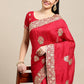 Jyoti Fashion Women's Pink Silk Blend Embroidered Designer Saree with Blouse | Swadesiicart