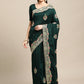 Jyoti Fashion Women's Green Silk Blend Embroidered Designer Saree with Blouse | Swadesiicart