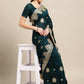 Jyoti Fashion Women's Green Silk Blend Embroidered Designer Saree with Blouse | Swadesiicart
