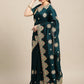 Jyoti Fashion Women's Green Silk Blend Embroidered Designer Saree with Blouse | Swadesiicart