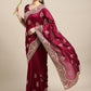 Jyoti Fashion Women's Purple Silk Blend Embroidered Designer Saree with Blouse | Swadesiicart
