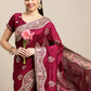Jyoti Fashion Women's Purple Silk Blend Embroidered Designer Saree with Blouse | Swadesiicart