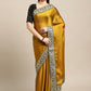 Jyoti Fashion Women's Yellow Rangoli Silk Embroidered Designer Saree with Blouse | Swadesiicart