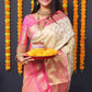 Jyoti Fashion Women's Off White Kanchipuram Silk Zari Woven Saree with Blouse | Swadesiicart