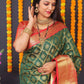 Jyoti Fashion Women's Green Kanchipuram Silk Zari Woven Saree with Blouse | Swadesiicart