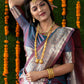 Jyoti Fashion Women's Grey Handloom Banarasi Silk Zari Woven Saree with Blouse | Swadesiicart