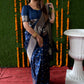Jyoti Fashion Women's Navy Blue Handloom Banarasi Silk Zari Woven Saree with Blouse | Swadesiicart