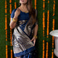 Jyoti Fashion Women's Navy Blue Handloom Banarasi Silk Zari Woven Saree with Blouse | Swadesiicart