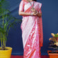 Jyoti Fashion Women's Peach Soft Banarasi Silk Zari Woven Saree with Blouse | Swadesiicart