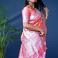 Jyoti Fashion Women's Peach Soft Banarasi Silk Zari Woven Saree with Blouse | Swadesiicart