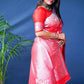 Jyoti Fashion Women's Red Soft Banarasi Silk Zari Woven Saree with Blouse | Swadesiicart