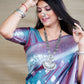 Jyoti Fashion Women's Grey Soft Banarasi Silk Zari Woven Saree with Blouse | Swadesiicart