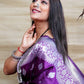 Jyoti Fashion Women's Purple Soft Banarasi Silk Zari Woven Saree with Blouse | Swadesiicart