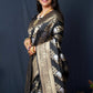 Jyoti Fashion Women's Black Handloom Banarasi Silk Zari Woven Saree with Blouse | Swadesiicart