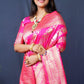 Jyoti Fashion Women's Pink Handloom Banarasi Silk Zari Woven Saree with Blouse | Swadesiicart