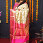 Jyoti Fashion Women's Off White Kanchipuram Silk Zari Woven Saree with Blouse | Swadesiicart