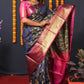 Jyoti Fashion Women's Navy Blue Kanchipuram Silk Zari Woven Saree with Blouse | Swadesiicart