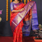 Jyoti Fashion Women's Red Kanchipuram Silk Zari Woven Saree with Blouse | Swadesiicart