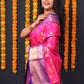Jyoti Fashion Women's Pink Kanchipuram Silk Zari Woven Saree with Blouse | Swadesiicart
