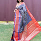 Jyoti Fashion Women's Blue Kanchipuram Silk Zari Woven Saree with Blouse | Swadesiicart