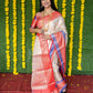 Jyoti Fashion Women's Off White Kanchipuram Silk Zari Woven Saree with Blouse | Swadesiicart