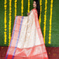 Jyoti Fashion Women's Off White Kanchipuram Silk Zari Woven Saree with Blouse | Swadesiicart