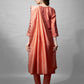 Jyoti Fashion Women's Coral Cotton Blend Embroidered Kurta Set | Swadesiicart