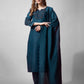 Jyoti Fashion Women's Morpich Cotton Blend Embroidered Kurta Set | Swadesiicart