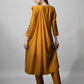Jyoti Fashion Women's Mustard Cotton Blend Embroidered Kurta Set | Swadesiicart