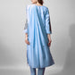 Jyoti Fashion Women's Sky Blue Cotton Blend Embroidered Kurta Set | Swadesiicart