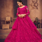 Jyoti Fashion Women's Rani Pink Net Thread Embroidered Designer Lehenga Choli Set | Swadesiicart