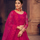 Jyoti Fashion Women's Rani Pink Net Thread Embroidered Designer Lehenga Choli Set | Swadesiicart